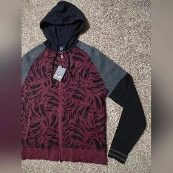 Good Man Brand Merino Wool Hooded zip up sweater NWT - Picture 2 of 7